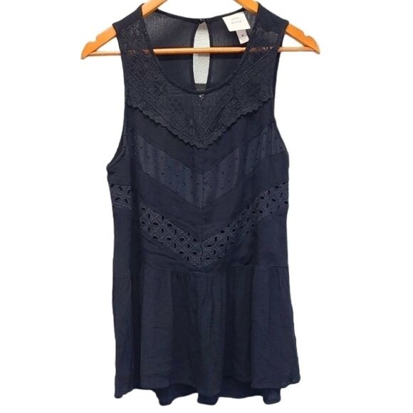 Knox‎ Rose Black Detailed Top Size Medium - Picture 1 of 9